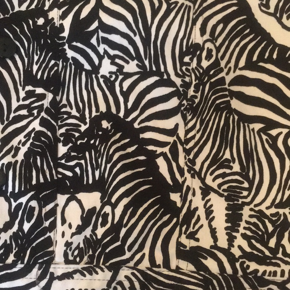 Zebra Print Button Up Jacket - image 6